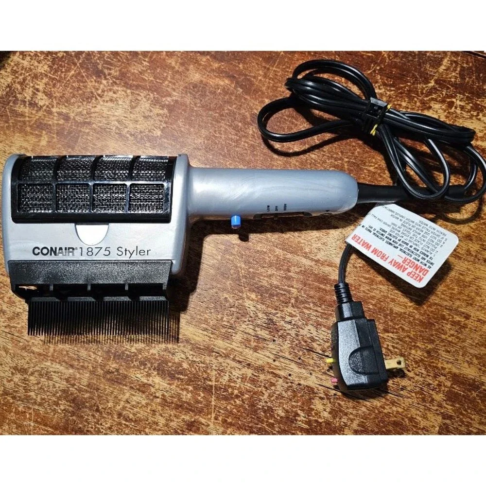 Conair 1875 Watt Unisex Hair Styler Dryer Stylist TESTED Gray Excellent Works